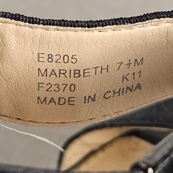 Calvin Klein Maribeth Black Wedge Sandals - Picture 5 of 6